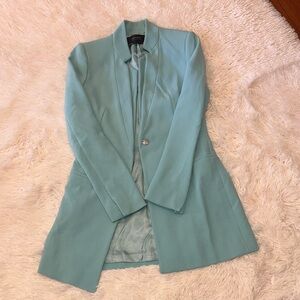 Zara turquoise long blazer